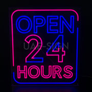 Open 24 Hours Neon Sign