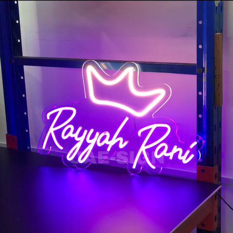 'Rayyan Rani'  Neon Sign