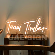 TEAM TIMBER' NEON SIGN
