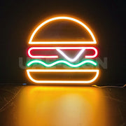 Burger Logo Neon Light