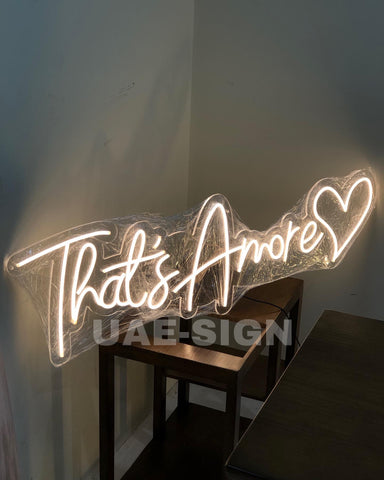 THATS AMORE' NEON SIGN