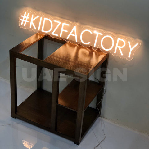 #KIDS FACTORY' NAME NEON SIGN