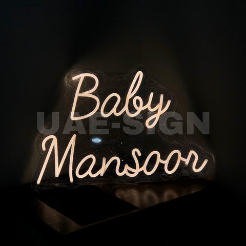 BABY MANSOOR' NEON SIGN