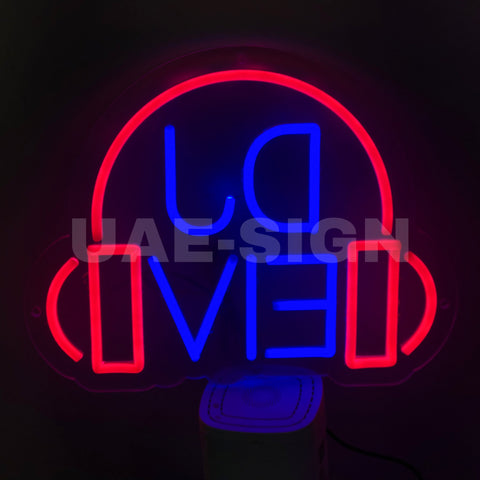 DJ EIV Mirror Neon Sign For Videos