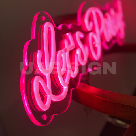 LET'S PART NEON SIGN FOR PARTY