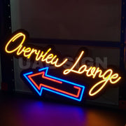 Overview Lounge' Neon sign