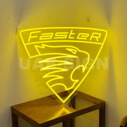 FASTER' NEON SIGN