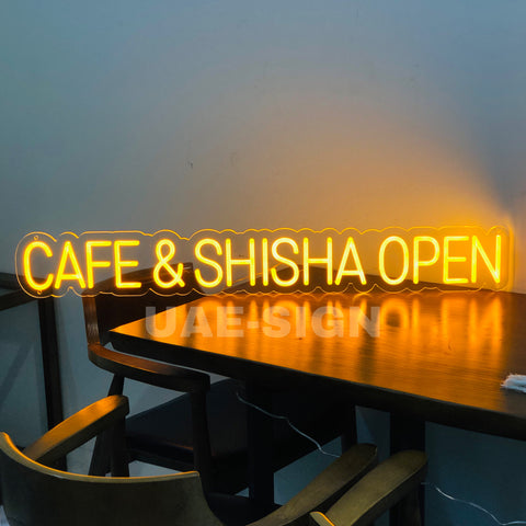 CAFE & SHISHA OPEN ' NEON SIGN