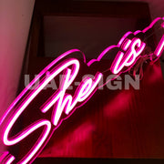 She is Art Neon Sign