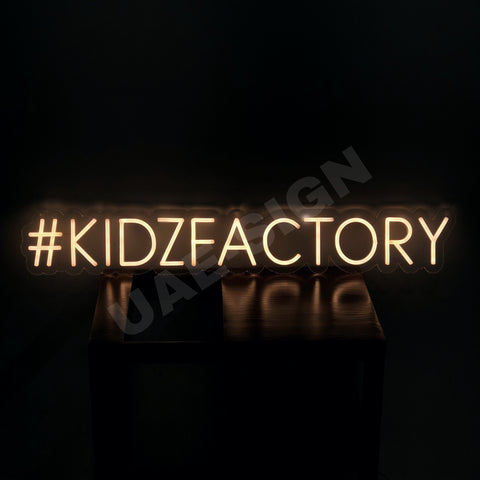 #KIDS FACTORY' NAME NEON SIGN