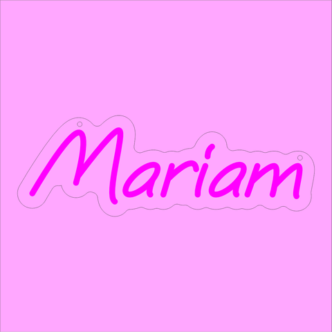 Mariyam Neon Sign Letter