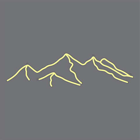 Mountain Lines Neon Sign
