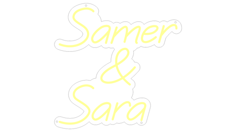 SAMEER & SARAH' NAME NEON SIGN