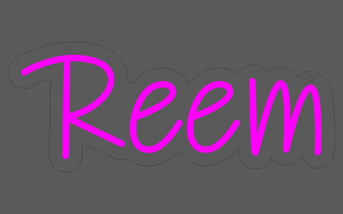 Reem' Neon sign