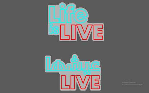 Life Is Live Neon Sign