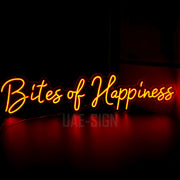 Bites Of Happiness Neon Sign