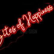 Bites Of Happiness Neon Sign