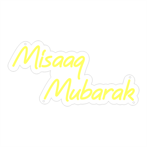 Misaaq Mubarak Neon Sign