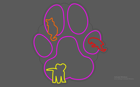 Paw'Neon sign