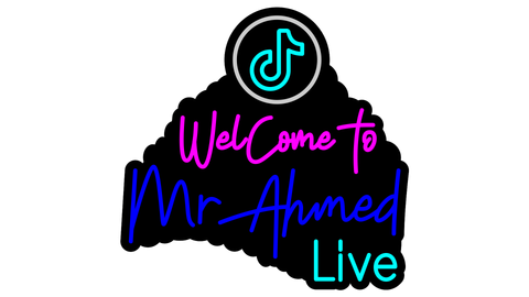 WELCOME TO MR AHMED LIVE' NEON SIGN FOR TIKTOK