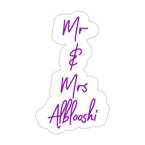 Mr & Mrs Alblooshi Neon Sign