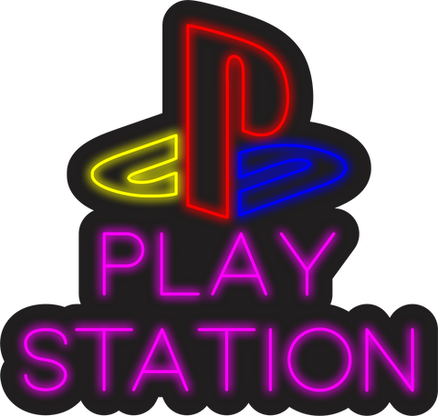 Play Station Logo Neon Light