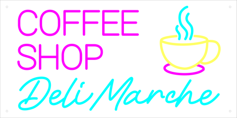Coffee Shop Deli Marche Neon Light