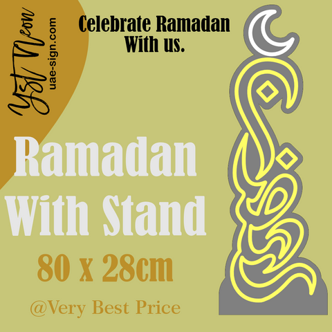 Ramadan Neon Sign With Stand